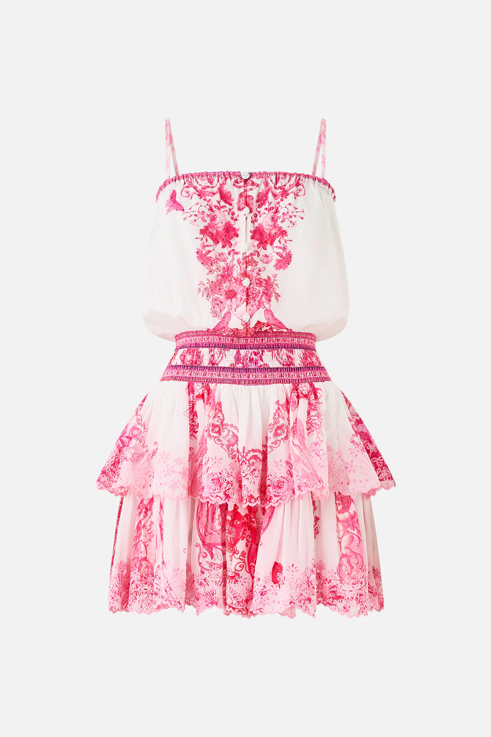 SHIRRED WAIST MINI DRESS LIVIN LA VIDA ROSA - Image 3