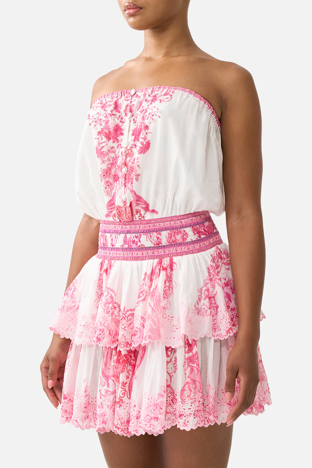 SHIRRED WAIST MINI DRESS LIVIN LA VIDA ROSA - Image 5