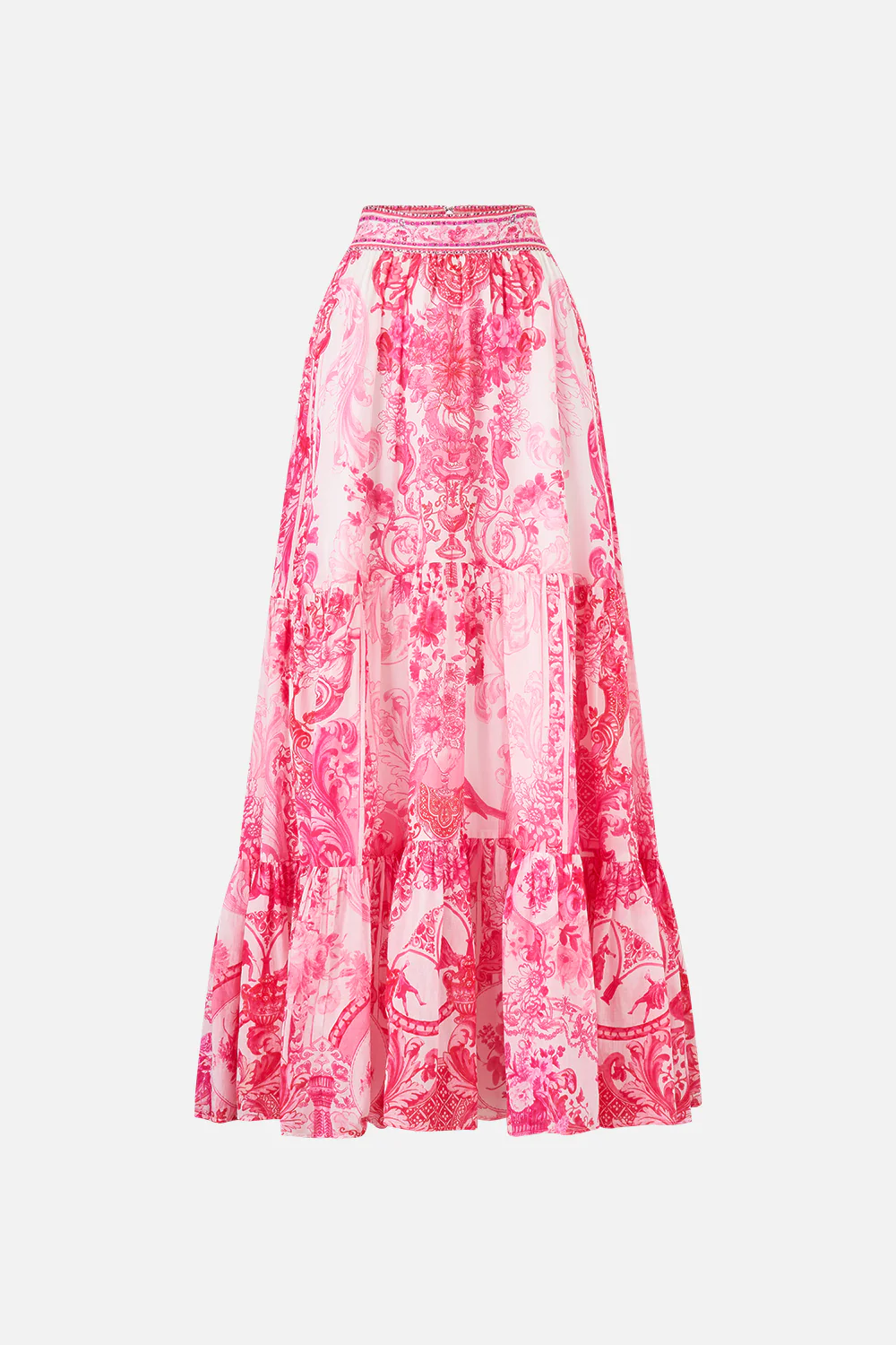 HIGH WAISTED TIERED SKIRT LIVIN LA VIDA ROSA - Image 3
