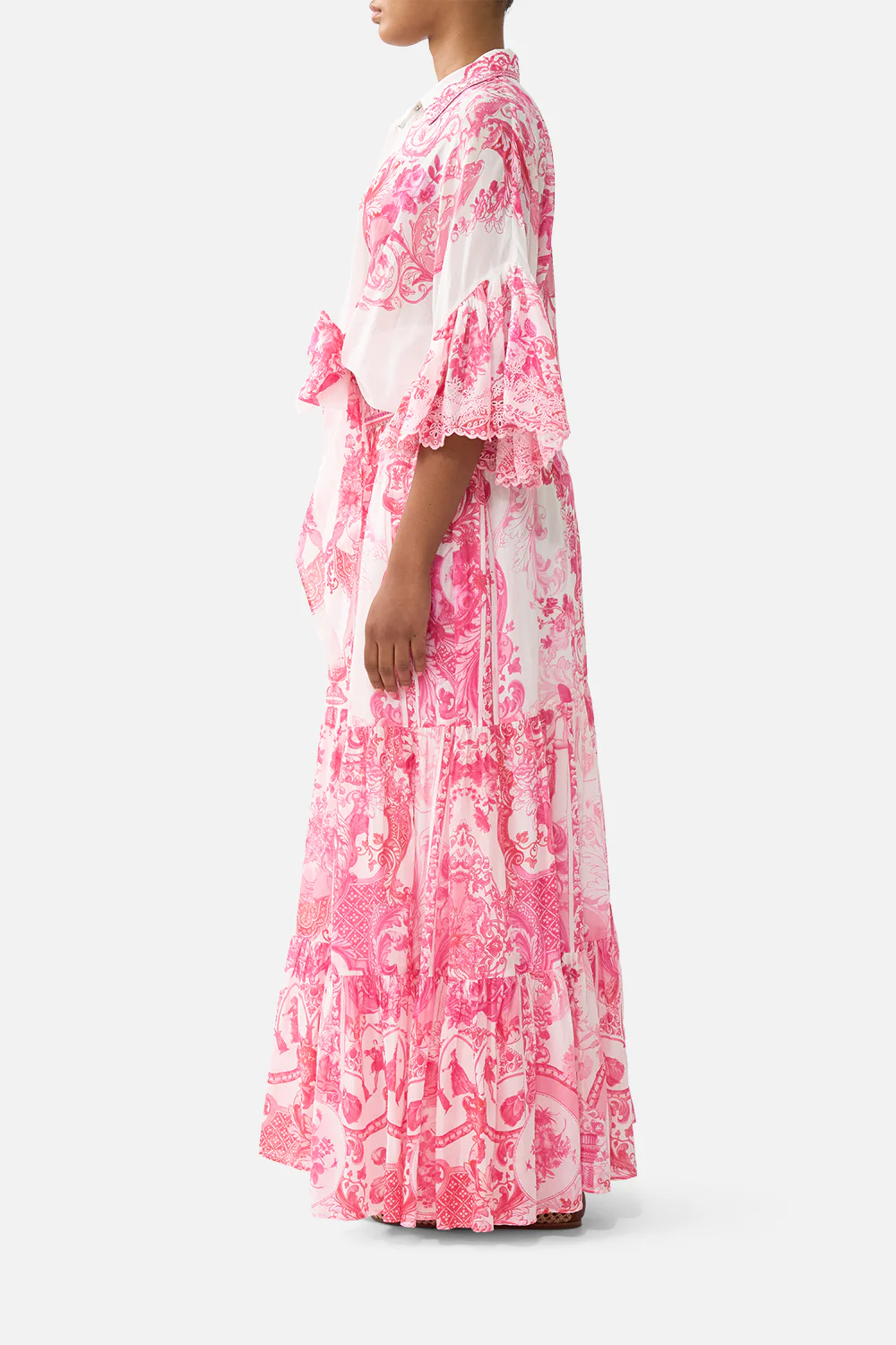 HIGH WAISTED TIERED SKIRT LIVIN LA VIDA ROSA - Image 4