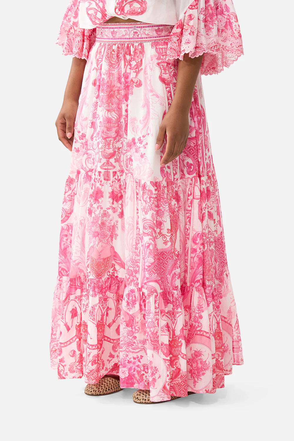 HIGH WAISTED TIERED SKIRT LIVIN LA VIDA ROSA - Image 5