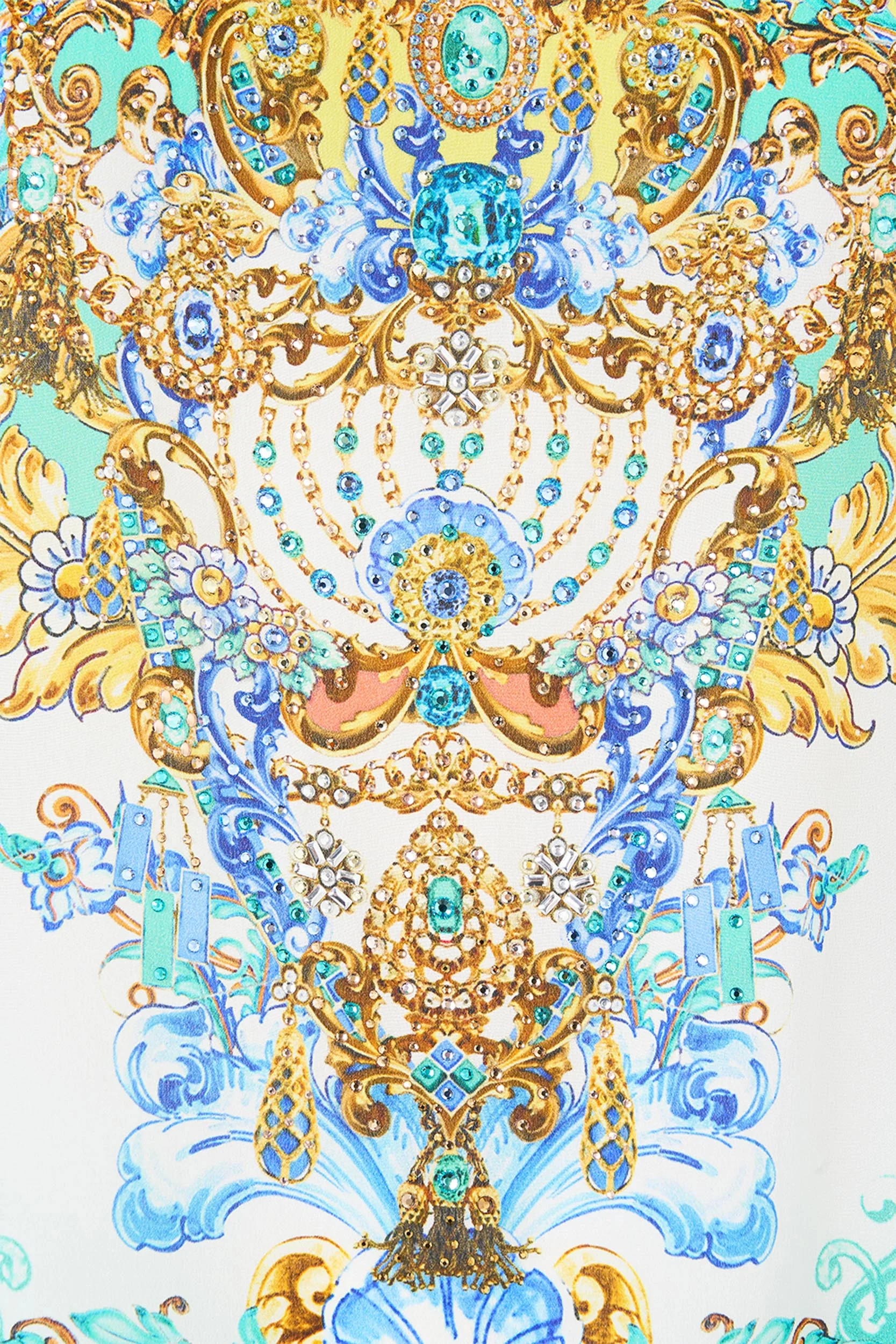 SHORT ROUND NECK KAFTAN DIAL UP THE TILES - Image 7