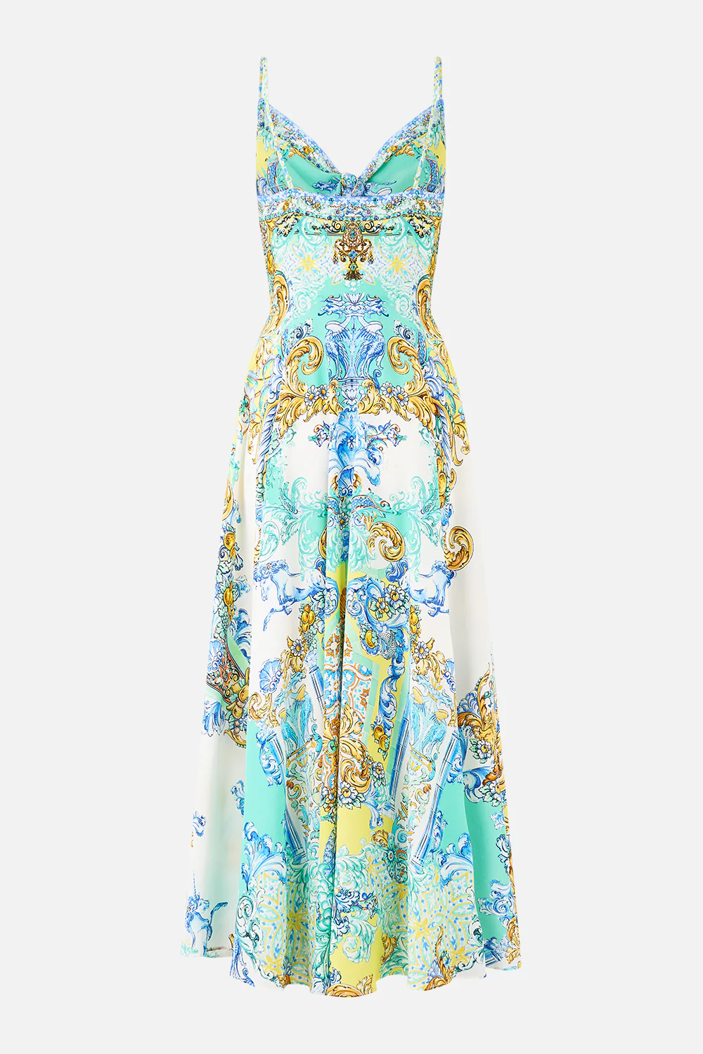 LONG DRESS WITH TIE FRONT DIAL UP THE TILES - Image 6