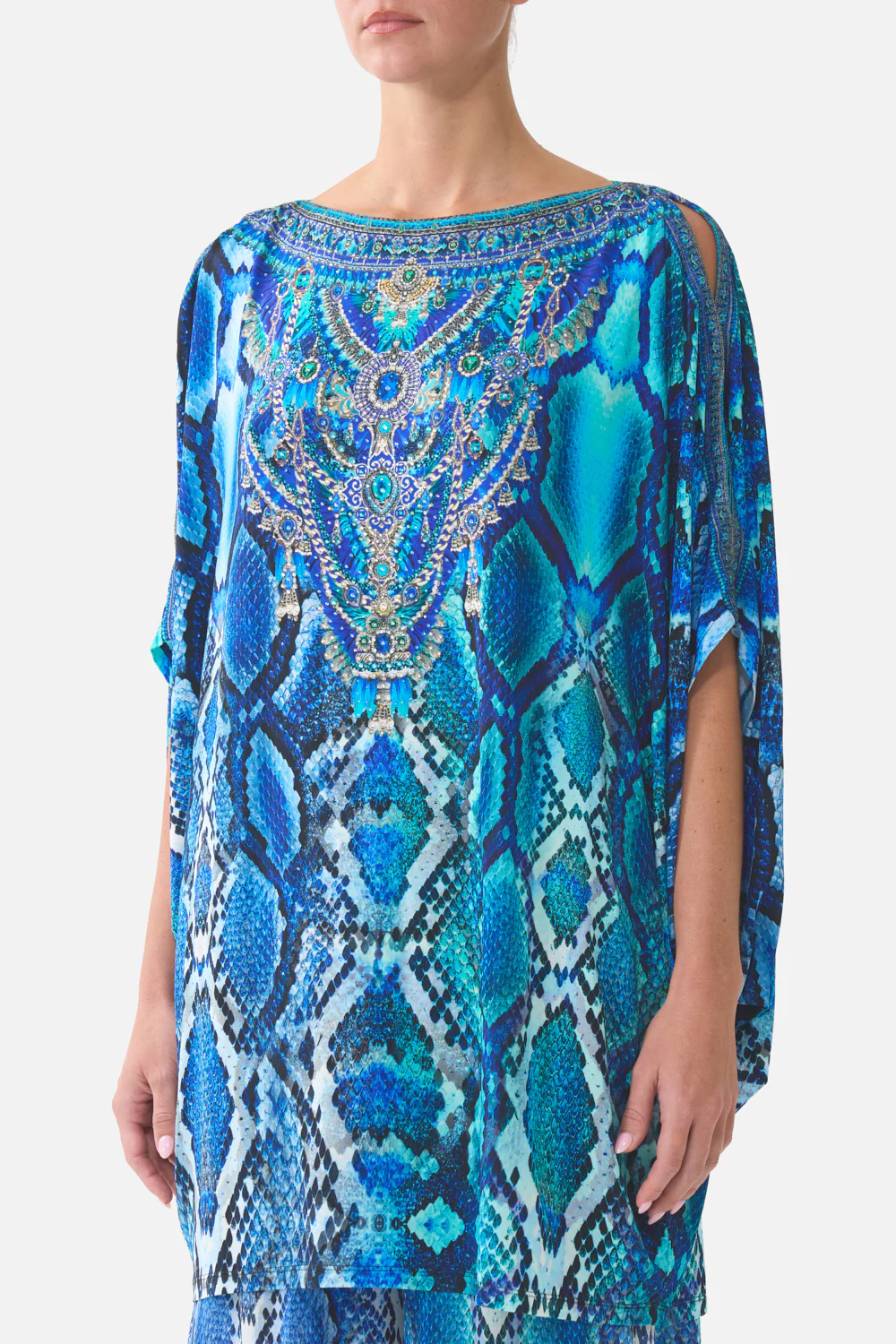 BAT SLEEVE KAFTAN WITH COLD SHOULDER THE SAPPHIRE SERPENT - Image 5