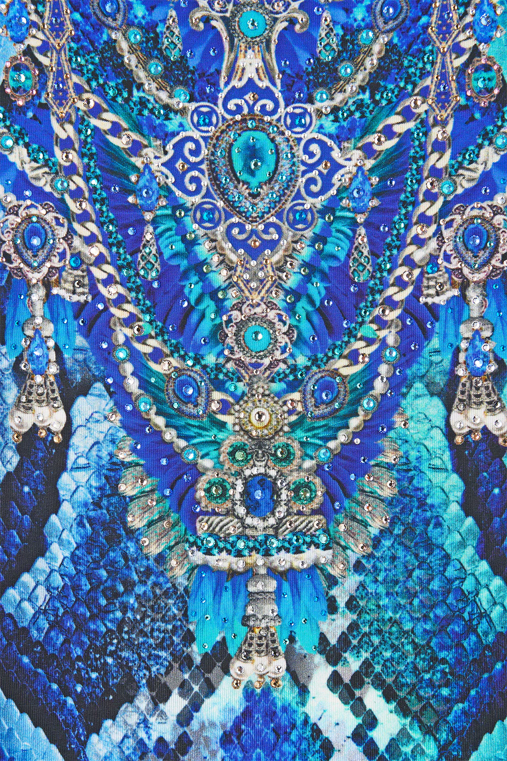 BAT SLEEVE KAFTAN WITH COLD SHOULDER THE SAPPHIRE SERPENT - Image 7