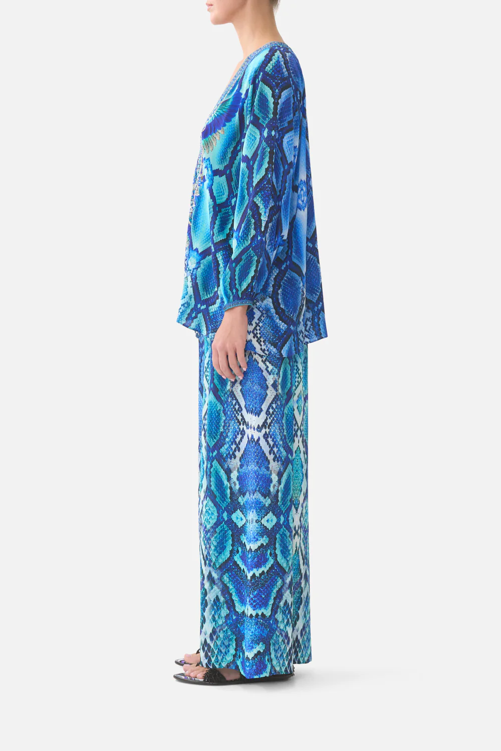 SHIRRED WAIST PANT THE SAPPHIRE SERPENT - Image 4