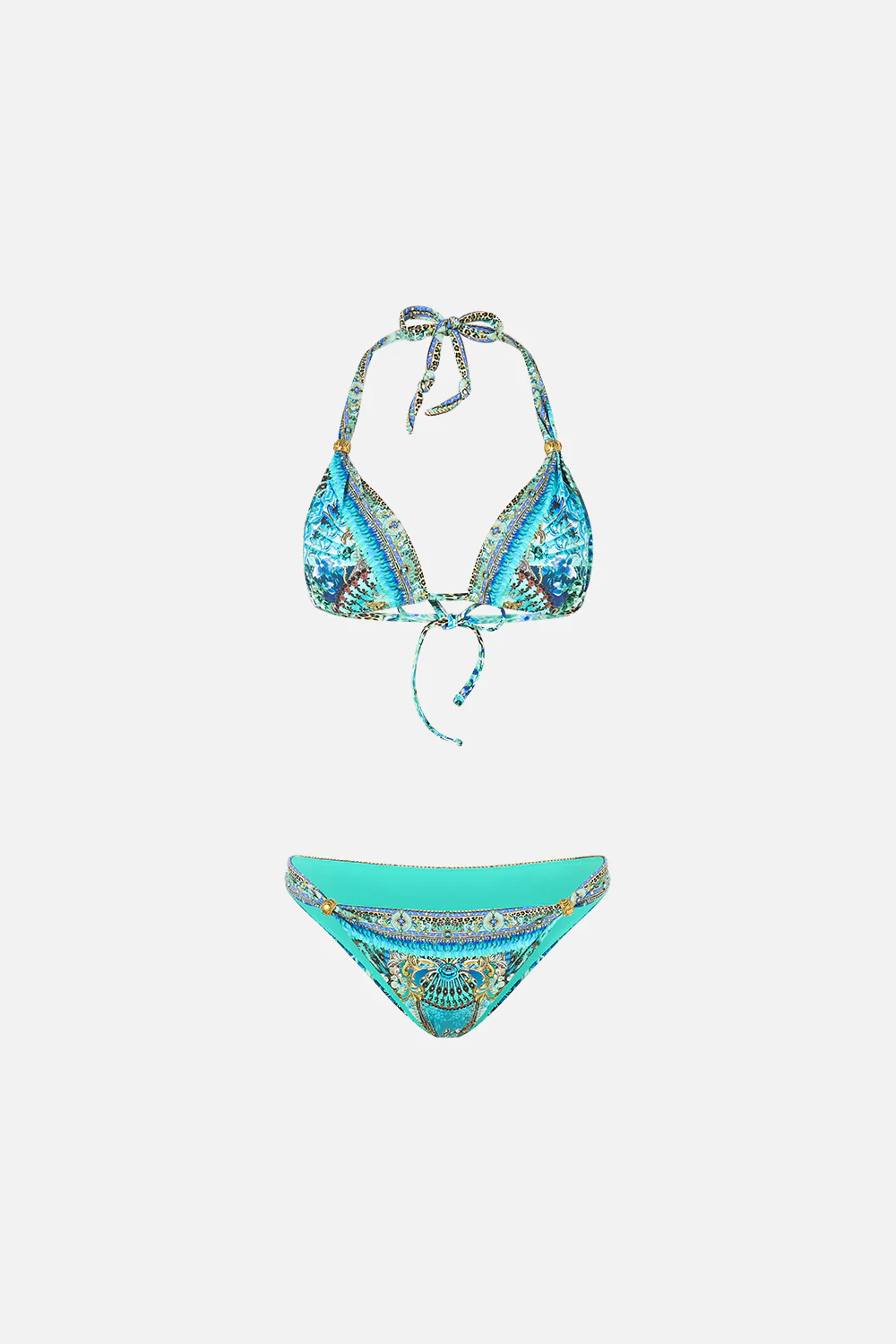 BALL TRIM TRI BIKINI SET WITH THICK NECK TIE FLAMENCO EUPHORIA - Image 3