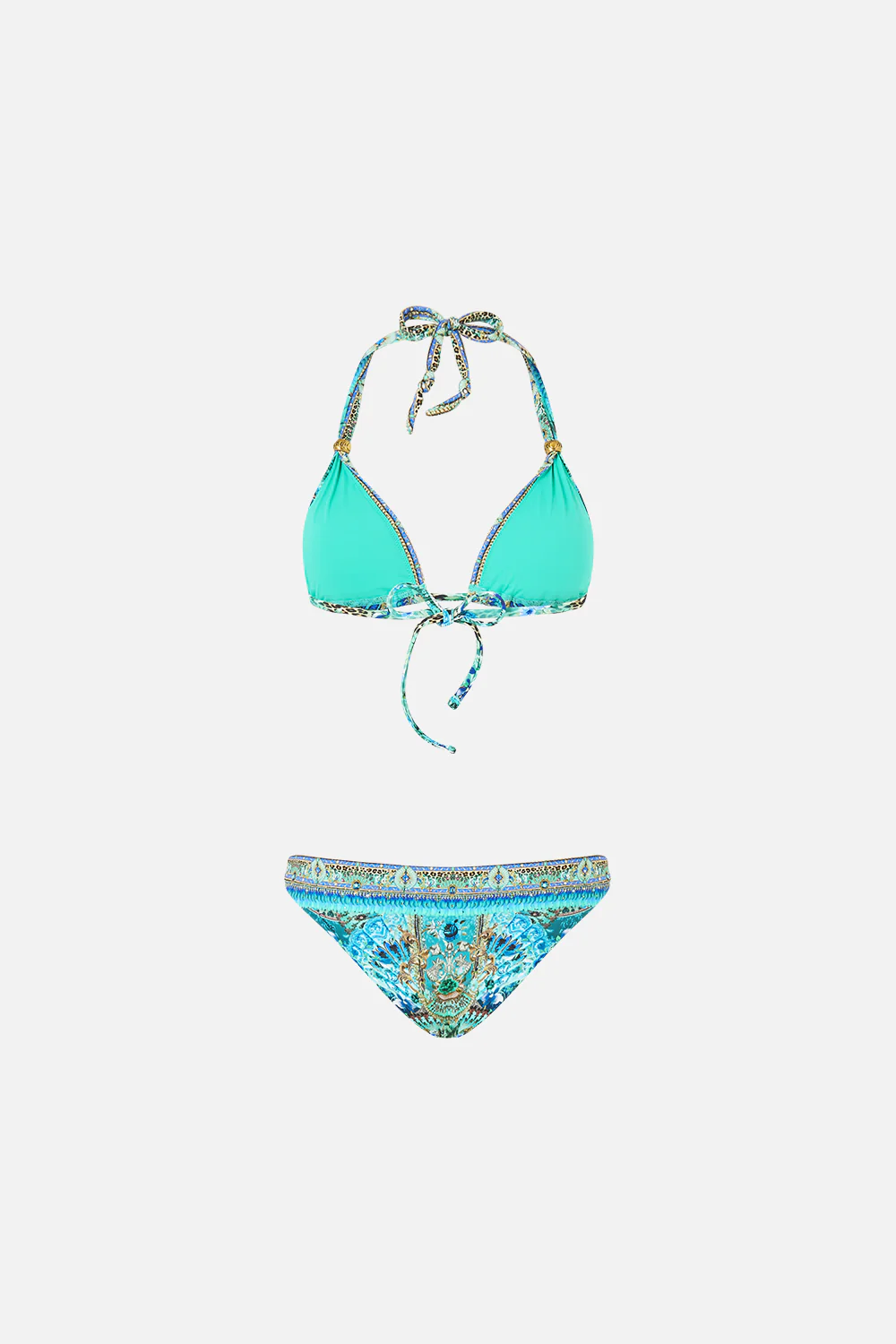 BALL TRIM TRI BIKINI SET WITH THICK NECK TIE FLAMENCO EUPHORIA - Image 6