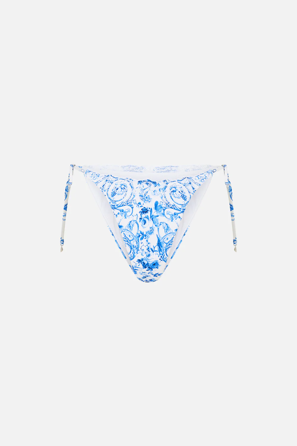 DIP WAIST CHEEKY BIKINI BOTTOM WITH TIE SIDES CERAMIC PANORAMIC - Image 3