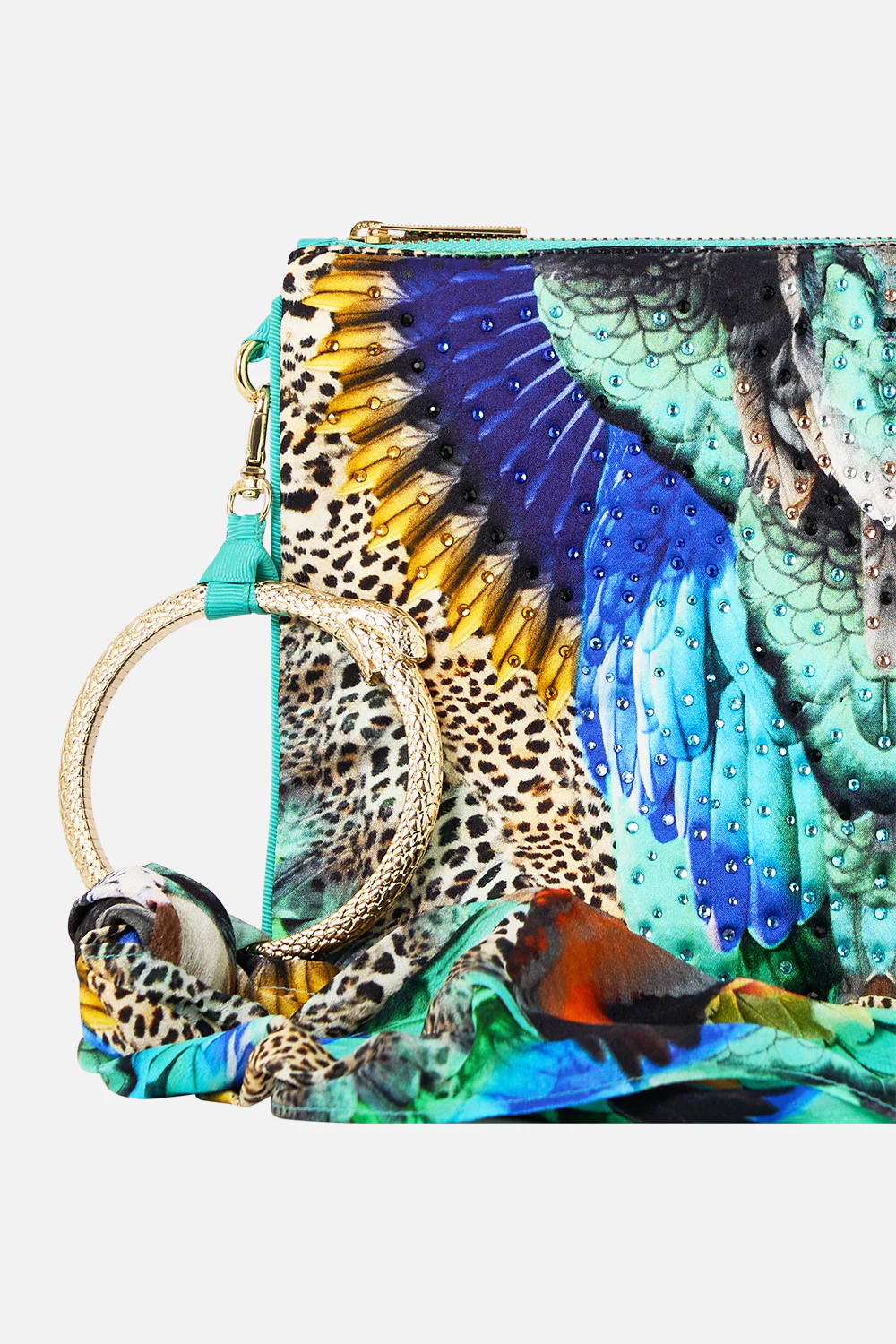 RING SCARF CLUTCH JUNGLE FLIGHT - Image 2