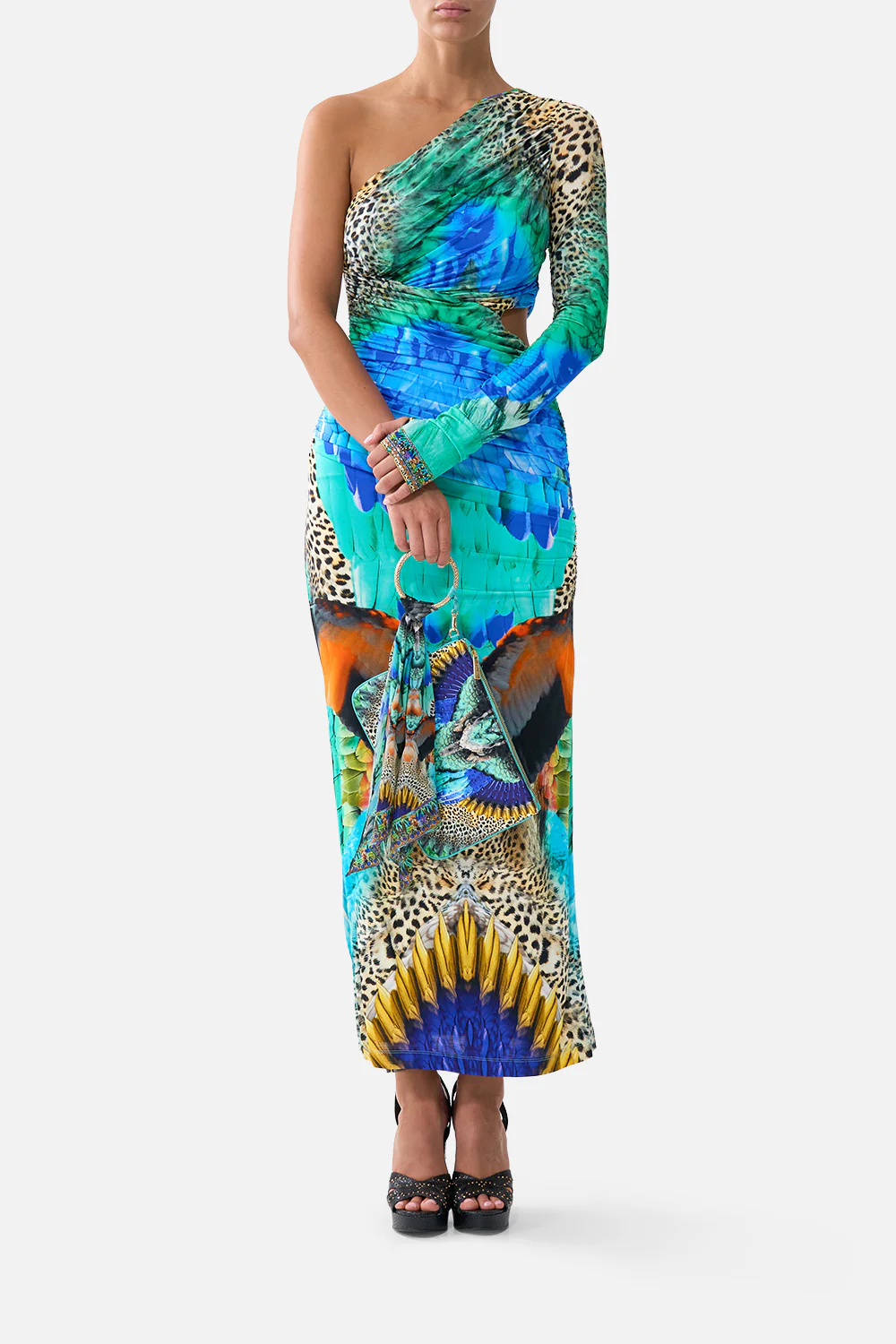RING SCARF CLUTCH JUNGLE FLIGHT - Image 4