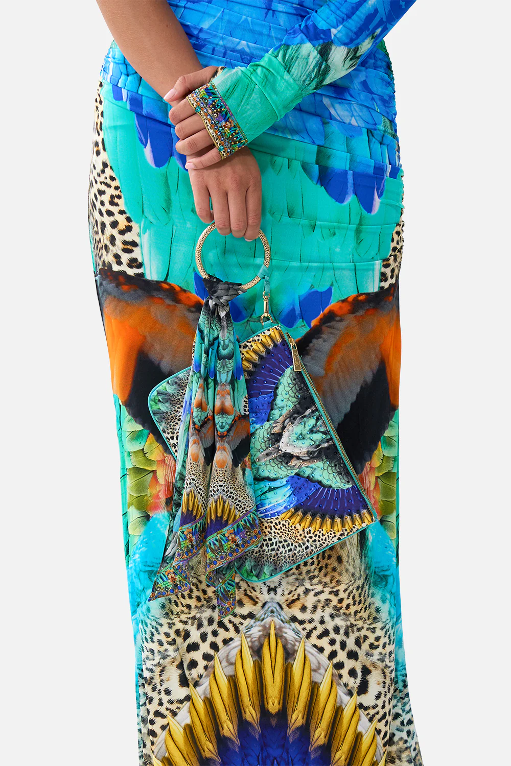 RING SCARF CLUTCH JUNGLE FLIGHT - Image 5