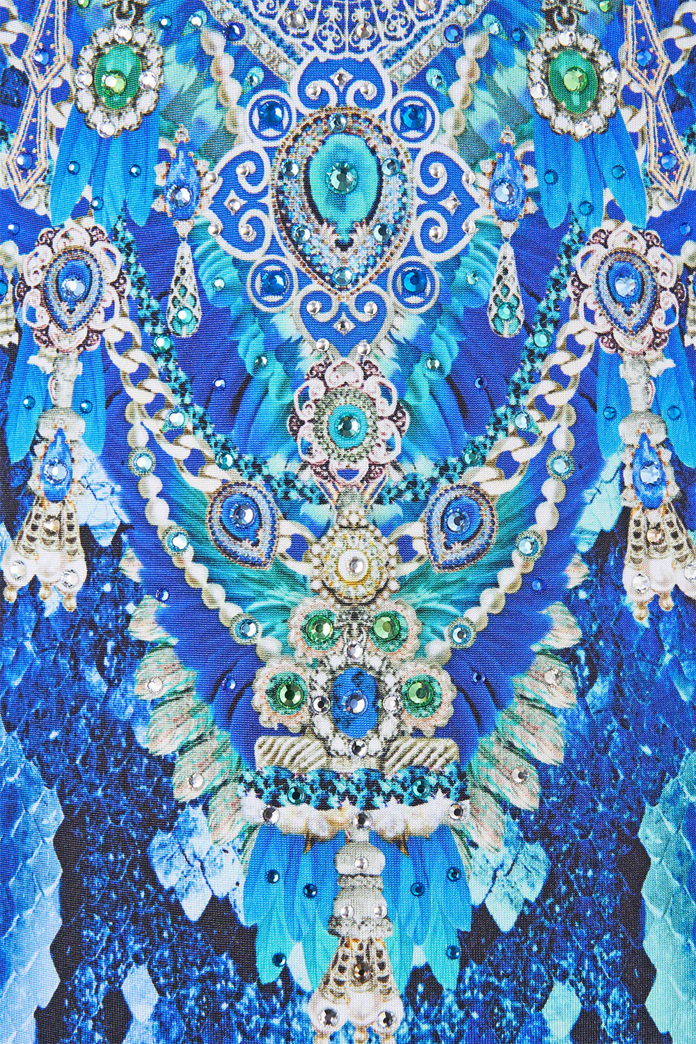PADDED V NECK CROSS BACK ONE PIECE THE SAPPHIRE SERPENT - Image 7