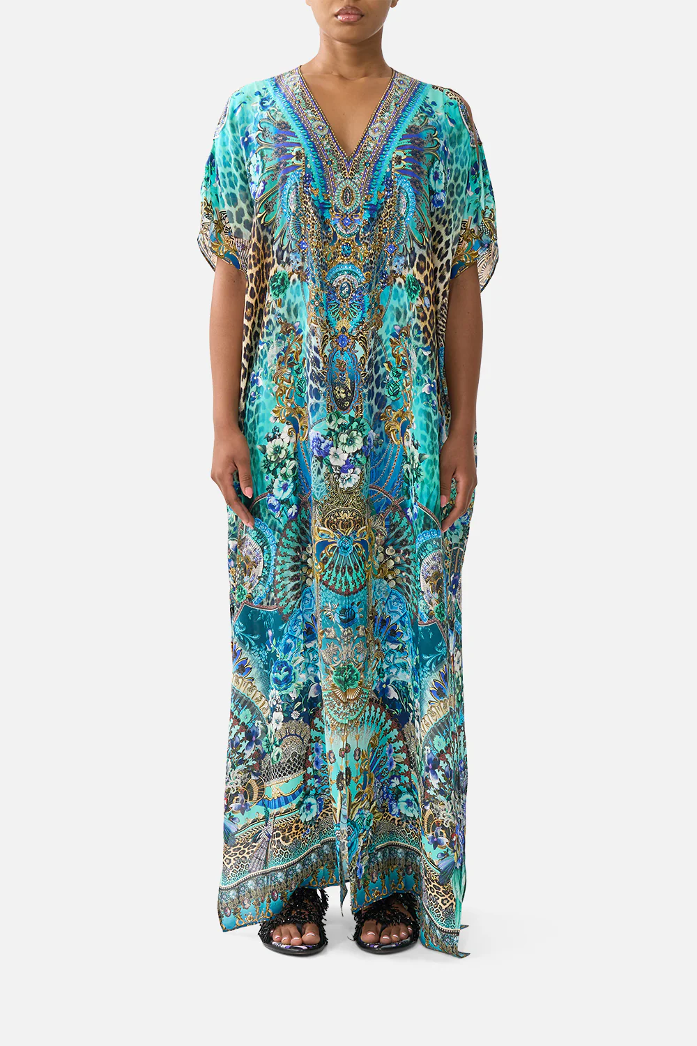 SLIM FIT KAFTAN WITH SPLIT FLAMENCO EUPHORIA