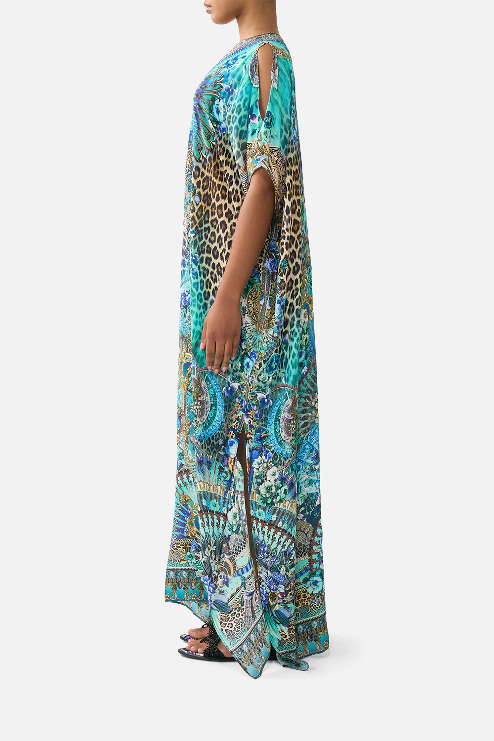 SLIM FIT KAFTAN WITH SPLIT FLAMENCO EUPHORIA - Image 4
