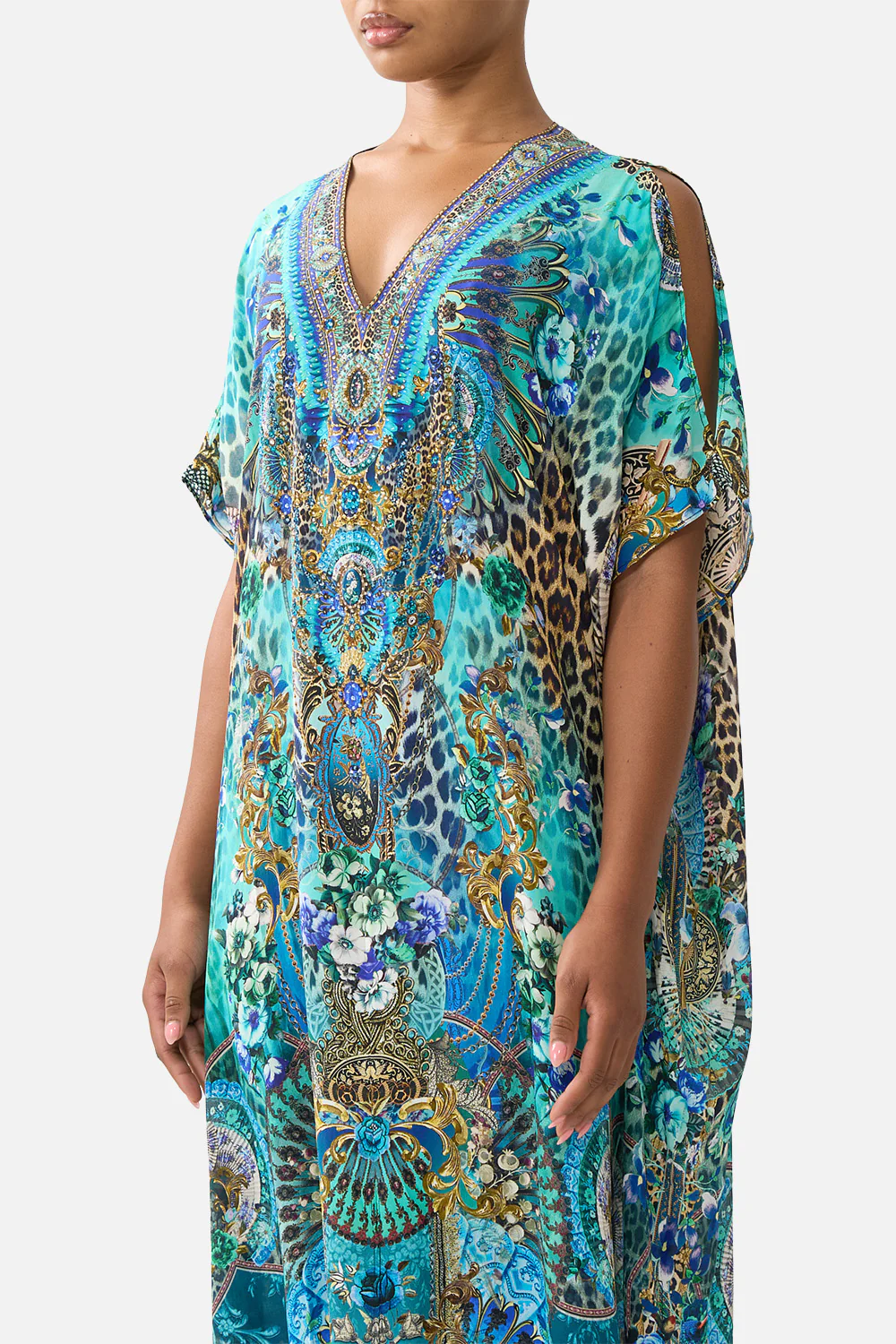 SLIM FIT KAFTAN WITH SPLIT FLAMENCO EUPHORIA - Image 5