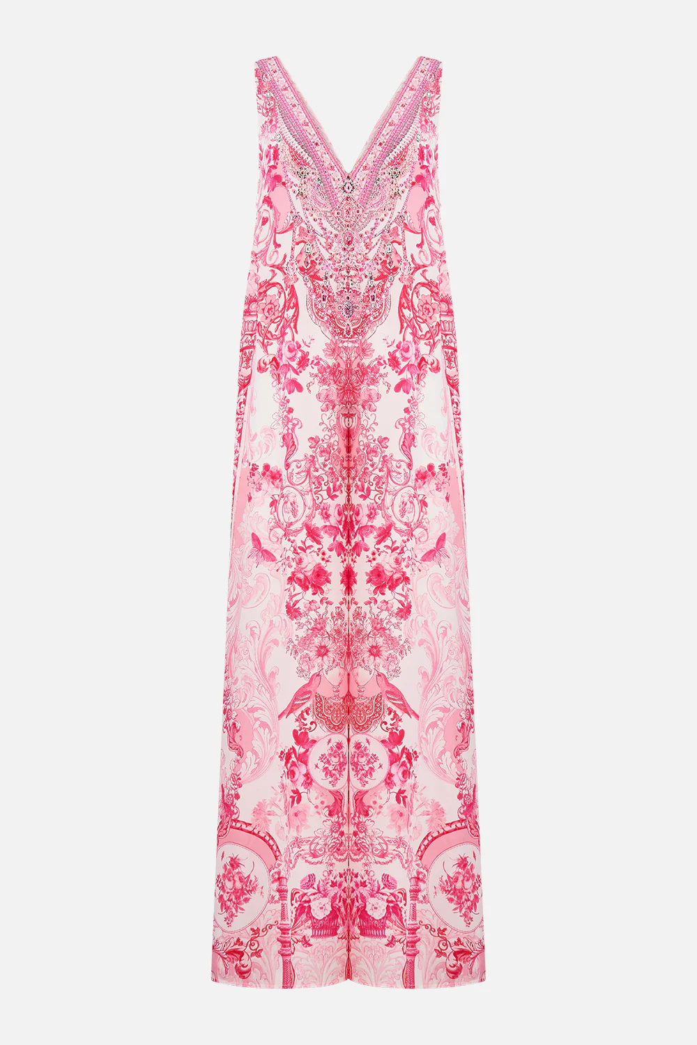 V NECK FLARED JUMPSUIT LIVIN LA VIDA ROSA - Image 3