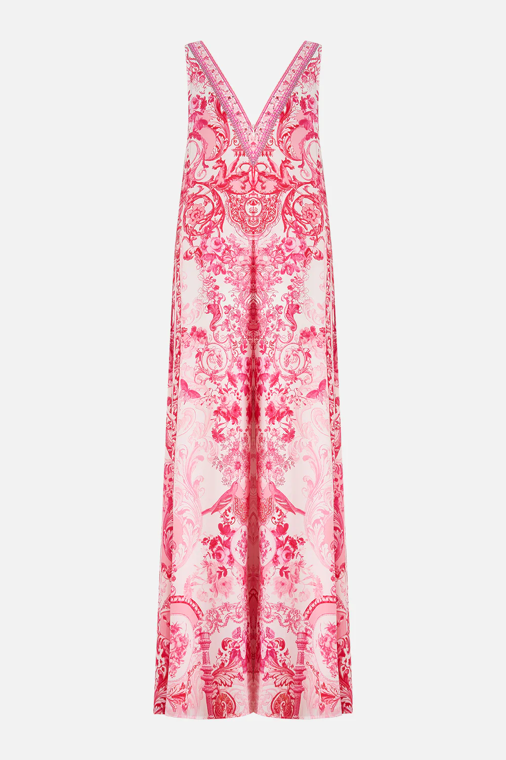 V NECK FLARED JUMPSUIT LIVIN LA VIDA ROSA - Image 6