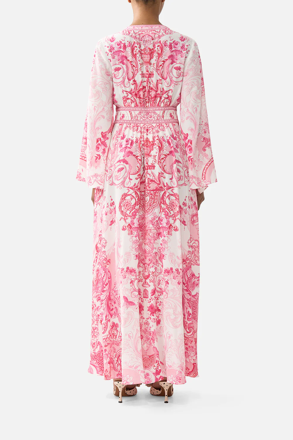 KIMONO SLEEVE DRESS WITH SHIRRING DETAIL LIVIN LA VIDA ROSA - Image 2