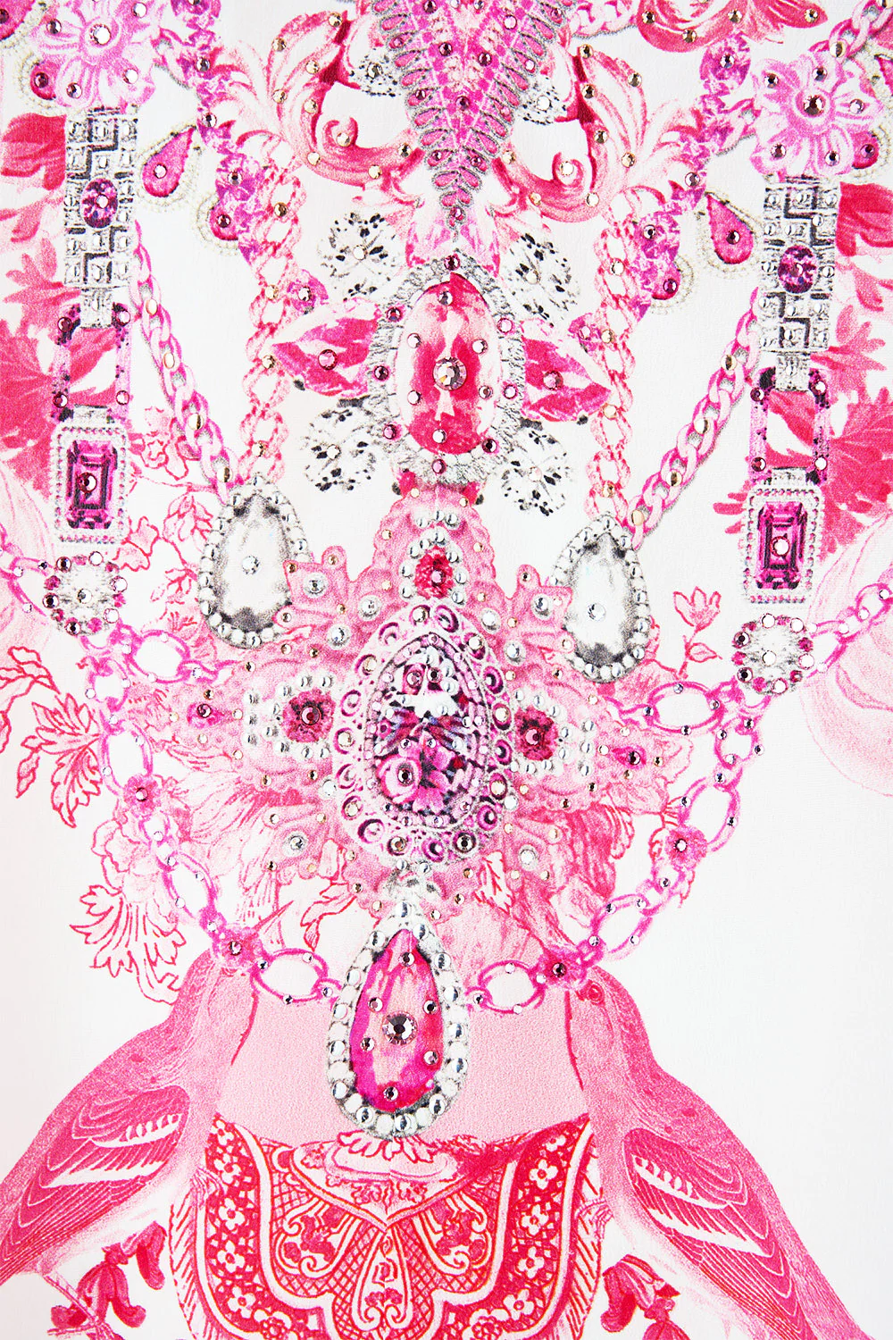 TIE SLEEVE SHORT V NECK KAFTAN LIVIN LA VIDA ROSA - Image 7