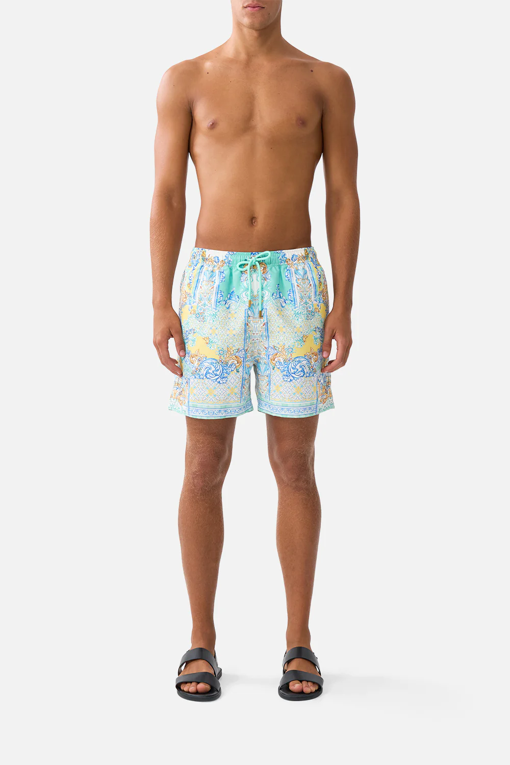 MID LENGTH BOARDSHORT WITH ELASTIC WAIST DIAL UP THE TILES