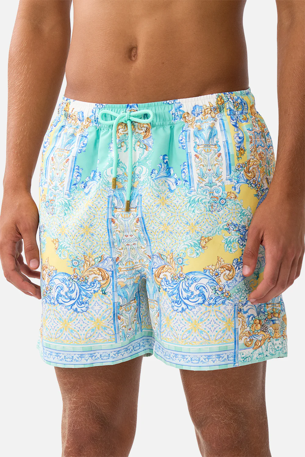 MID LENGTH BOARDSHORT WITH ELASTIC WAIST DIAL UP THE TILES - Image 4