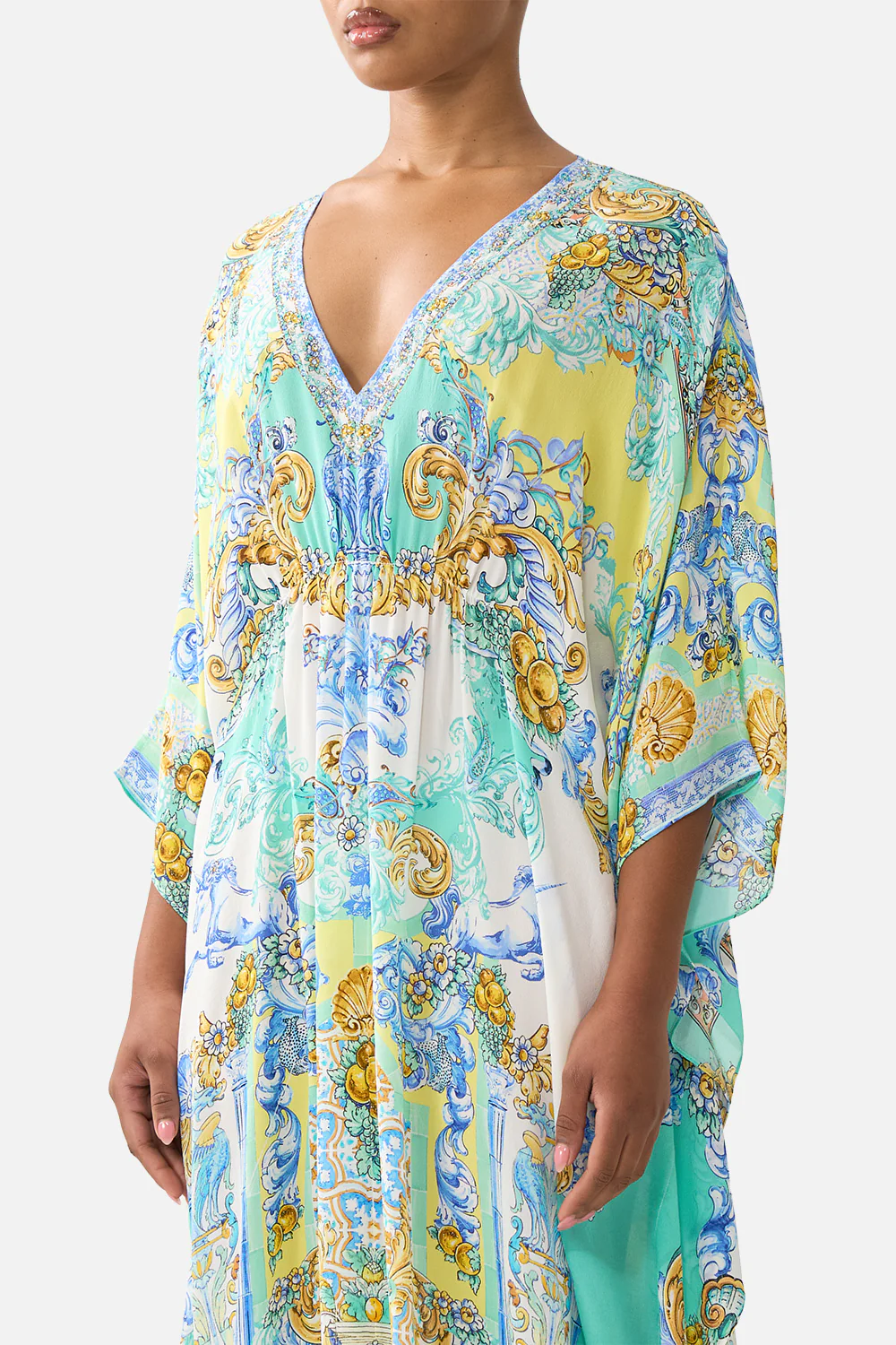 GATHERED WAIST KAFTAN DIAL UP THE TILES - Image 5