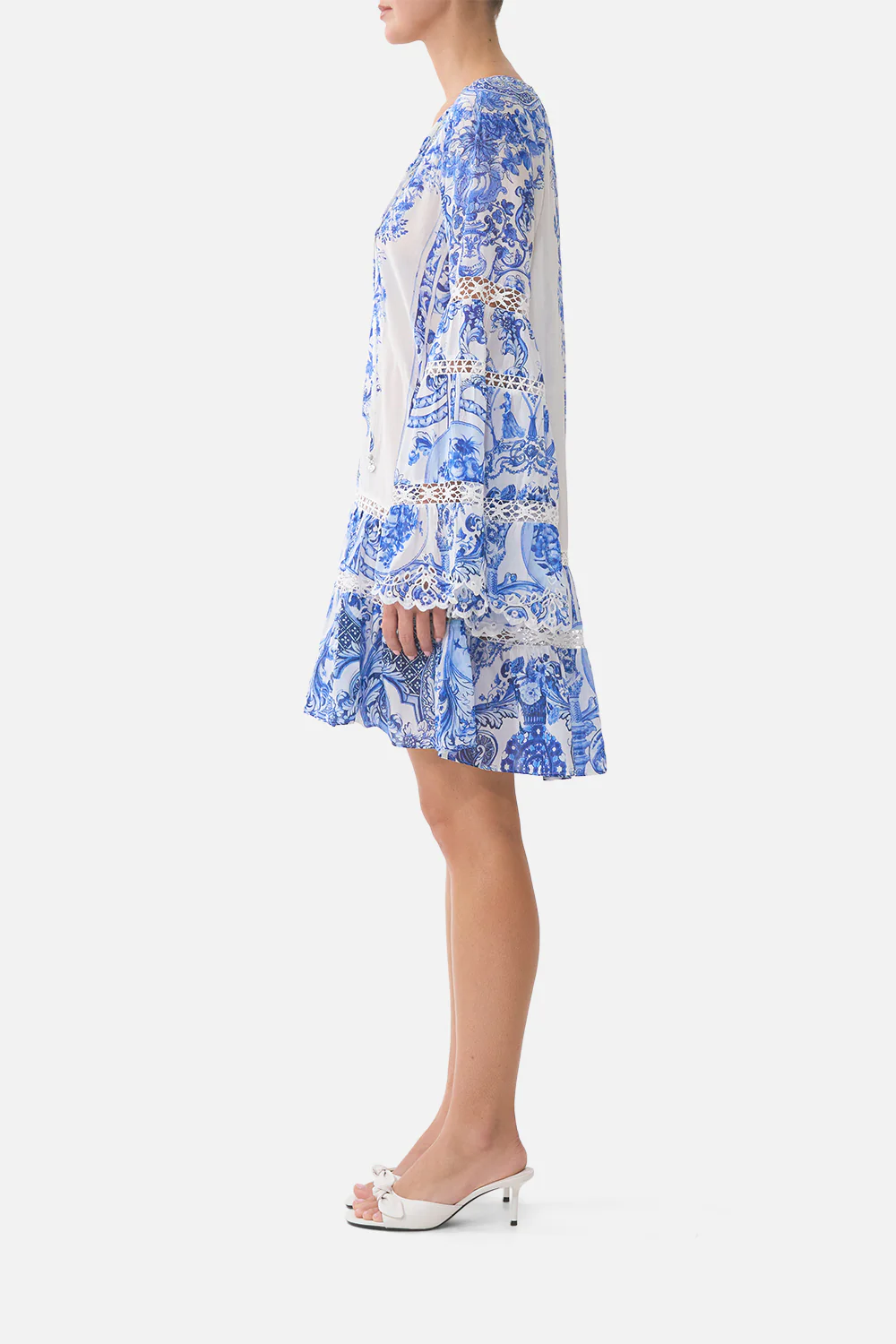 A-LINE GATHERED PANEL DRESS CERAMIC PANORAMIC - Image 4