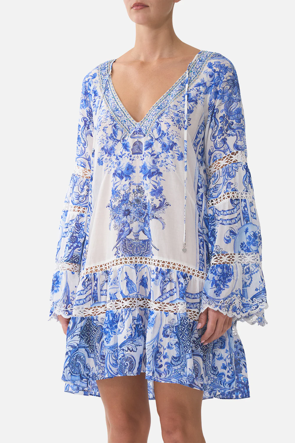 A-LINE GATHERED PANEL DRESS CERAMIC PANORAMIC - Image 5