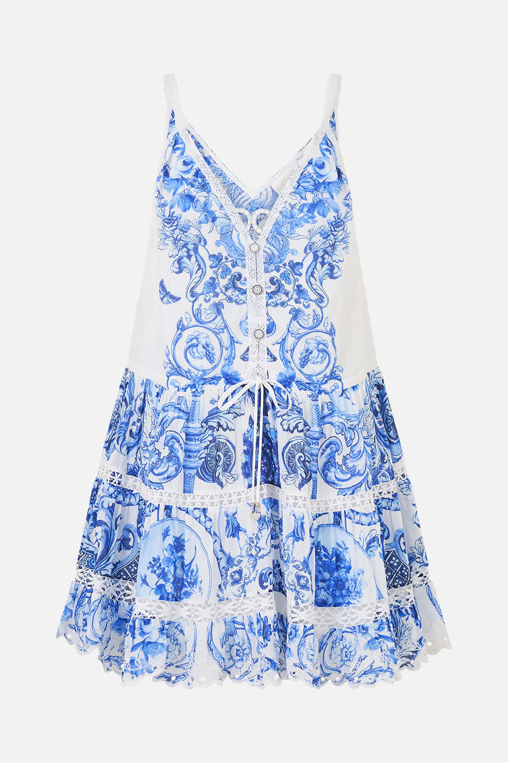 GATHER WAIST SHORT DRESS CERAMIC PANORAMIC - Image 3