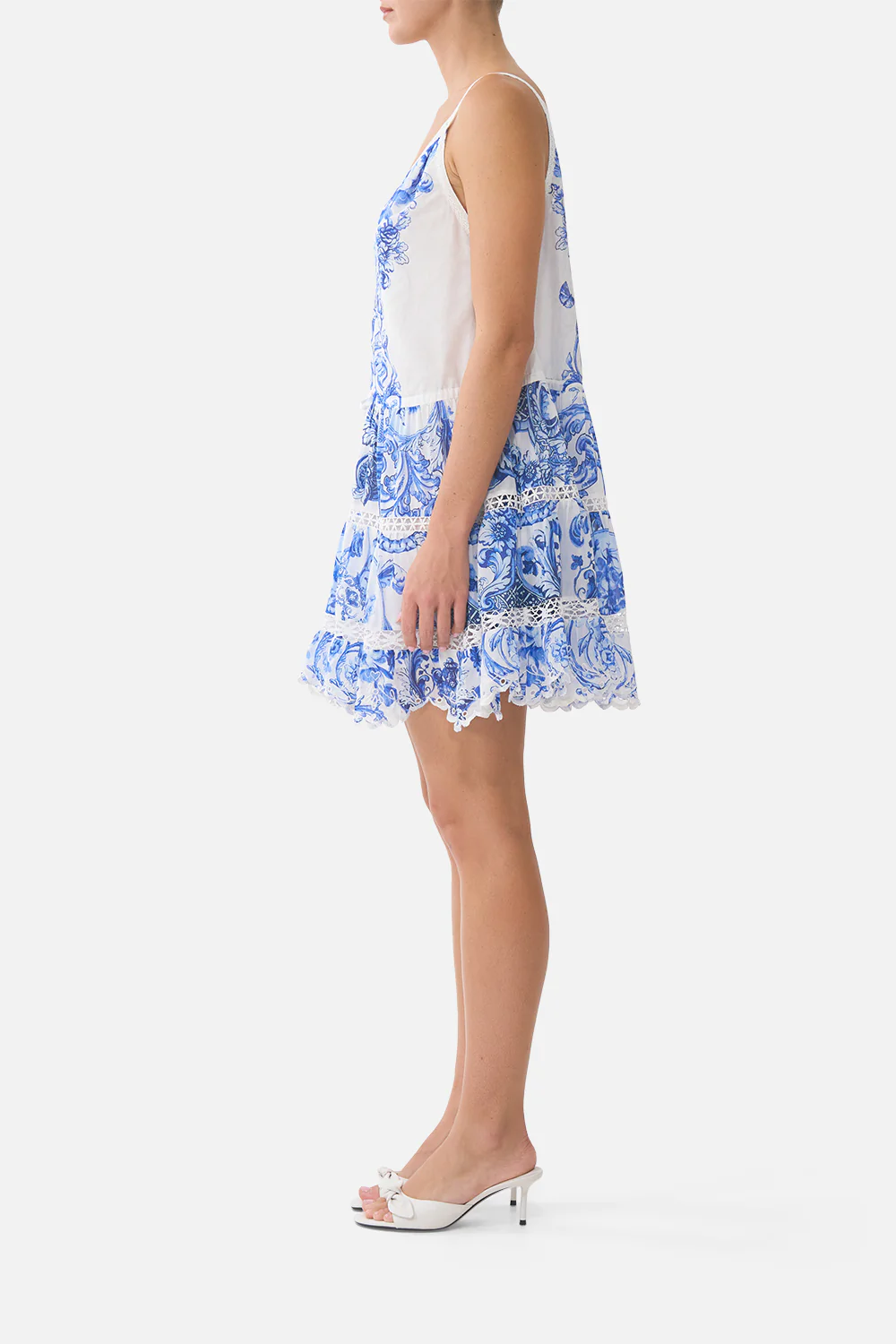 GATHER WAIST SHORT DRESS CERAMIC PANORAMIC - Image 4