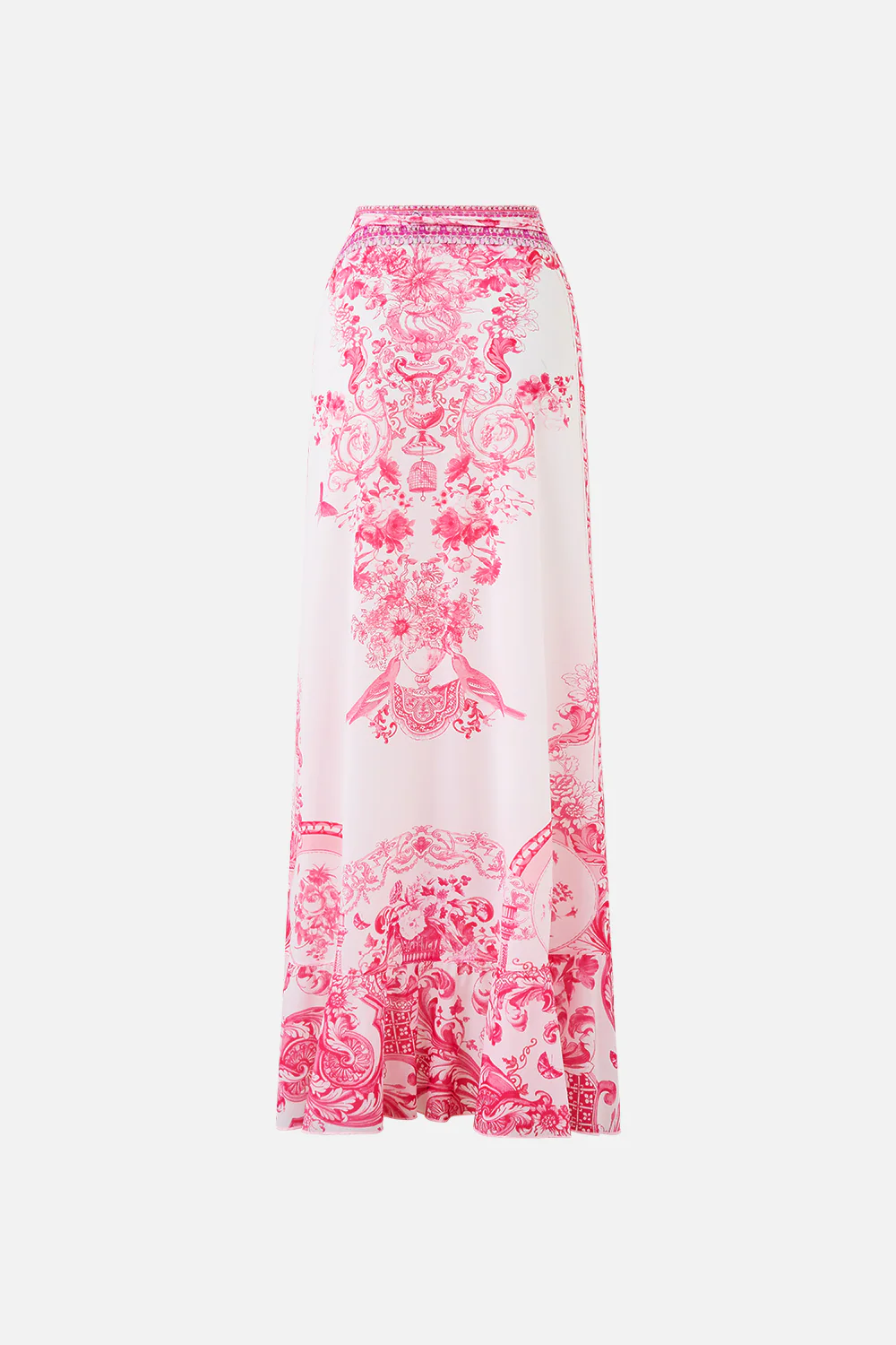 LONG SARONG WITH TIE WAIST AND FRILL EDGE LIVIN LA VIDA ROSA - Image 6