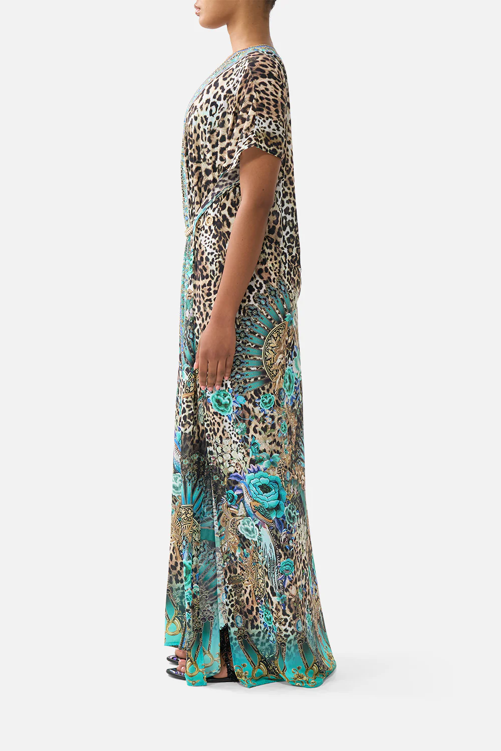 FRONT SPLIT BEACH MAXI DRESS WITH CHAIN FLAMENCO EUPHORIA - Image 4