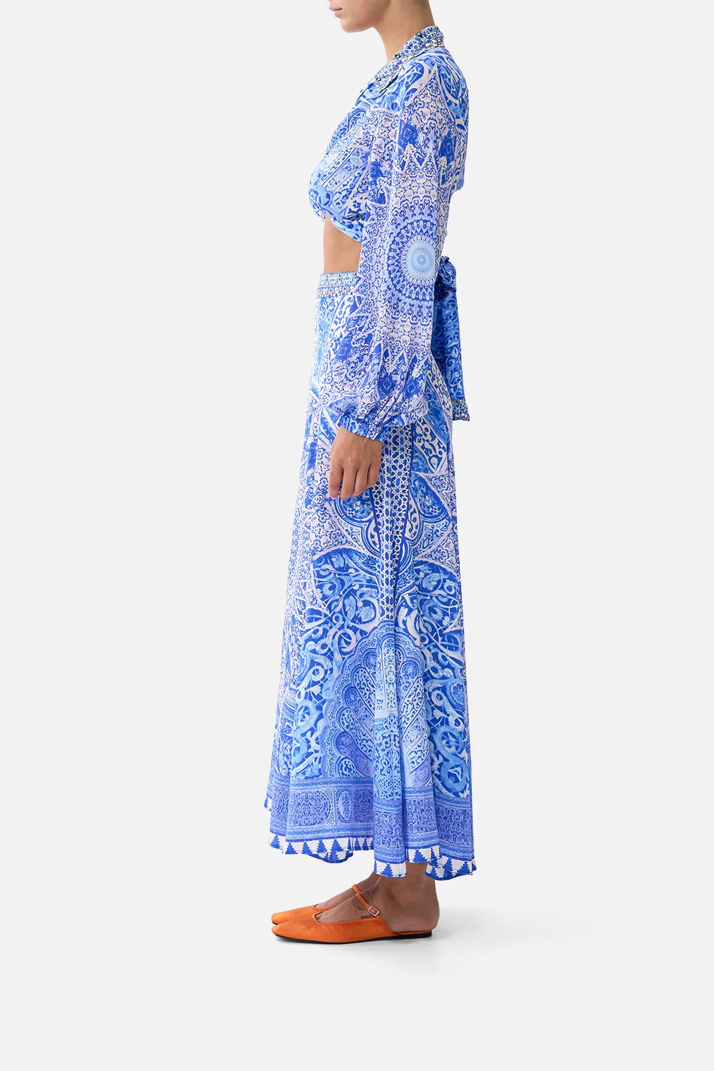 PANELLED FLARED LONG SKIRT THE BOSPHOROUS - Image 4