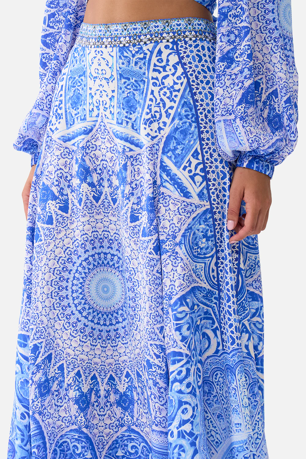 PANELLED FLARED LONG SKIRT THE BOSPHOROUS - Image 5