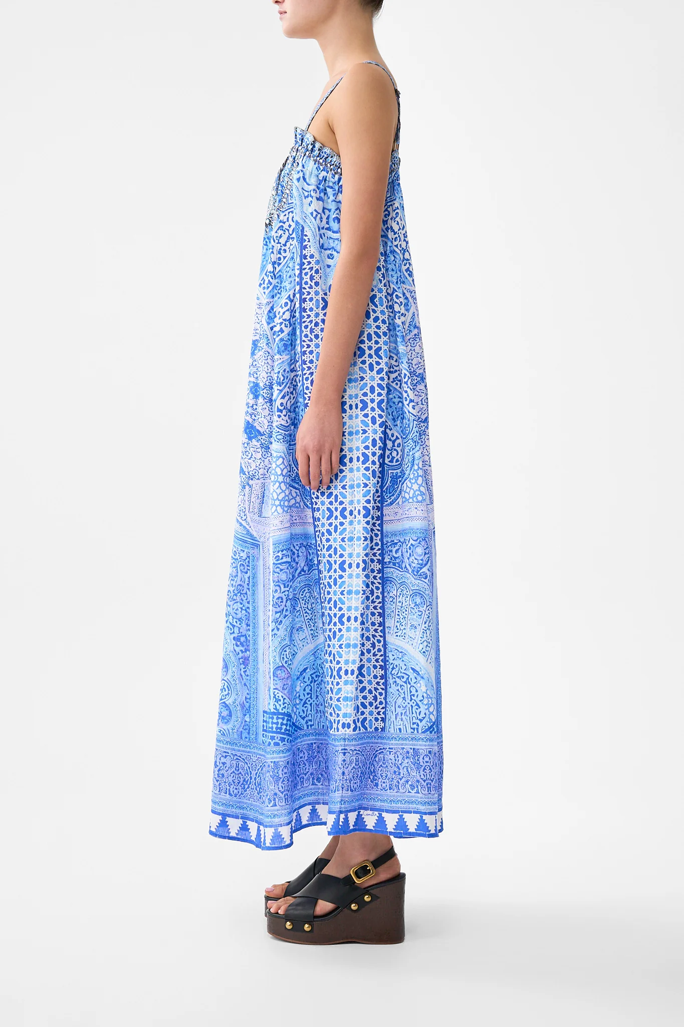ELASTIC BODICE MIDI DRESS THE BOSPHOROUS - Image 4