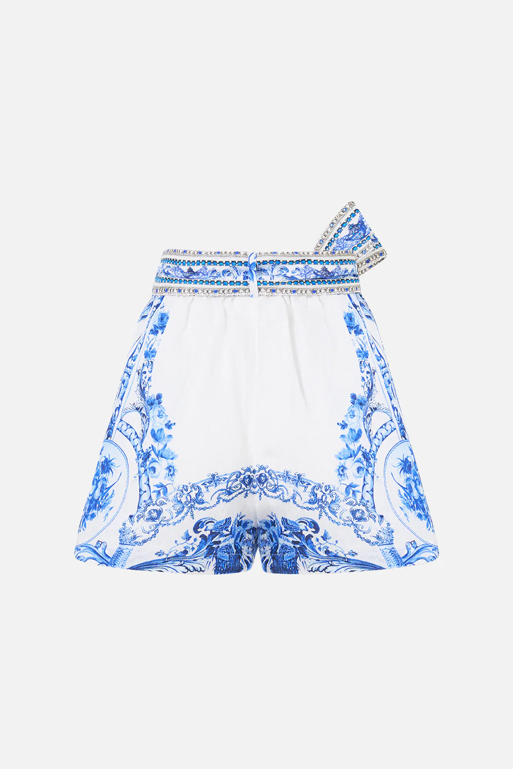 TUCK FRONT SHORT WITH BELT CERAMIC PANORAMIC - Image 6