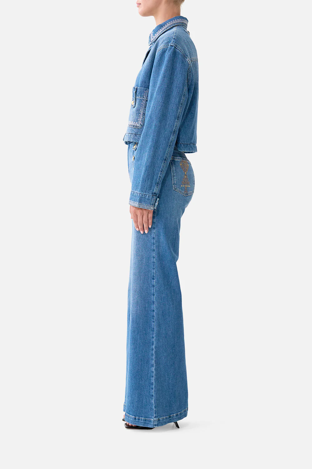 MILLA HUM OF ALHAMBRA CROPPED JACKET DENIM - Image 4