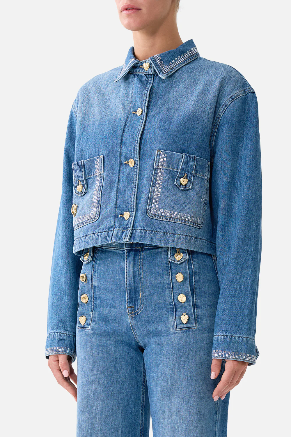 MILLA HUM OF ALHAMBRA CROPPED JACKET DENIM - Image 5
