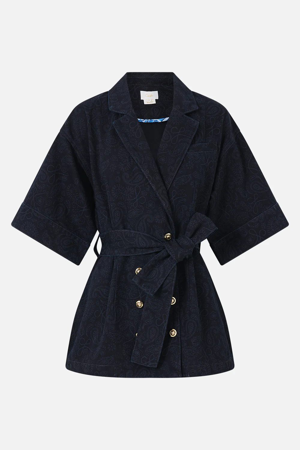 LALITA AZUL ARISTOCRACY SHORT SLEEVE JACKET DENIM - Image 3