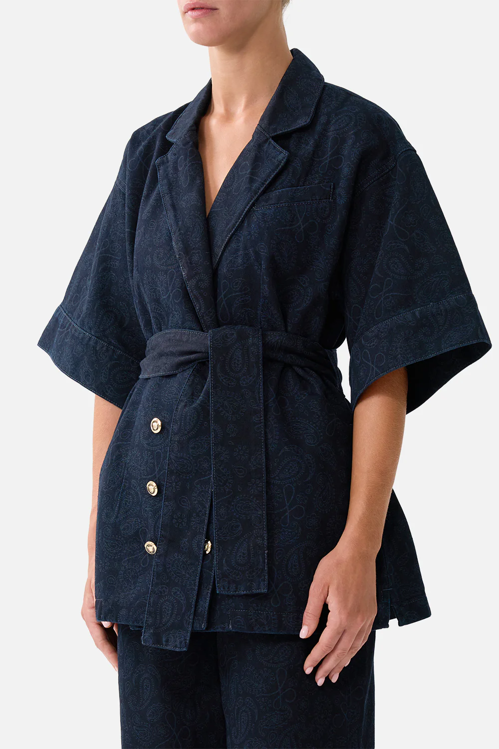 LALITA AZUL ARISTOCRACY SHORT SLEEVE JACKET DENIM - Image 5