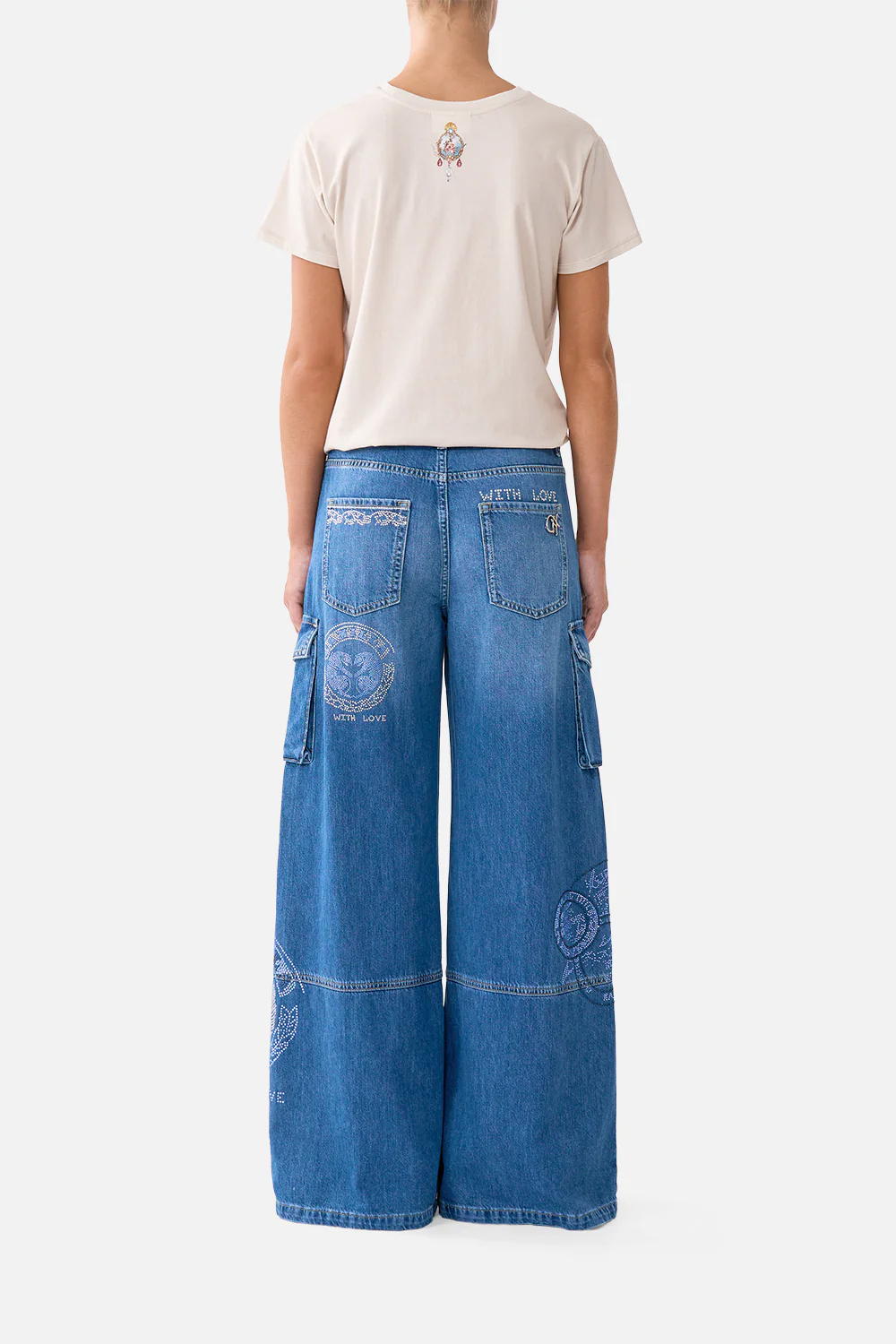 WIDE LEG CARGO JEAN DENIM - Image 2