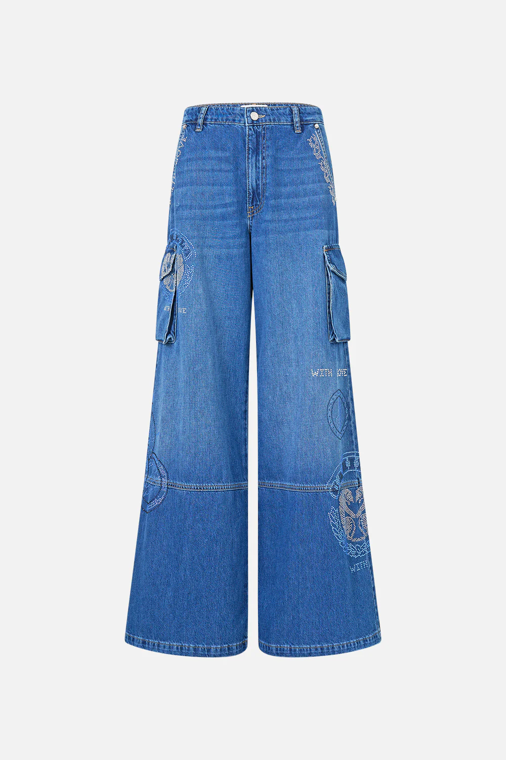 WIDE LEG CARGO JEAN DENIM - Image 3