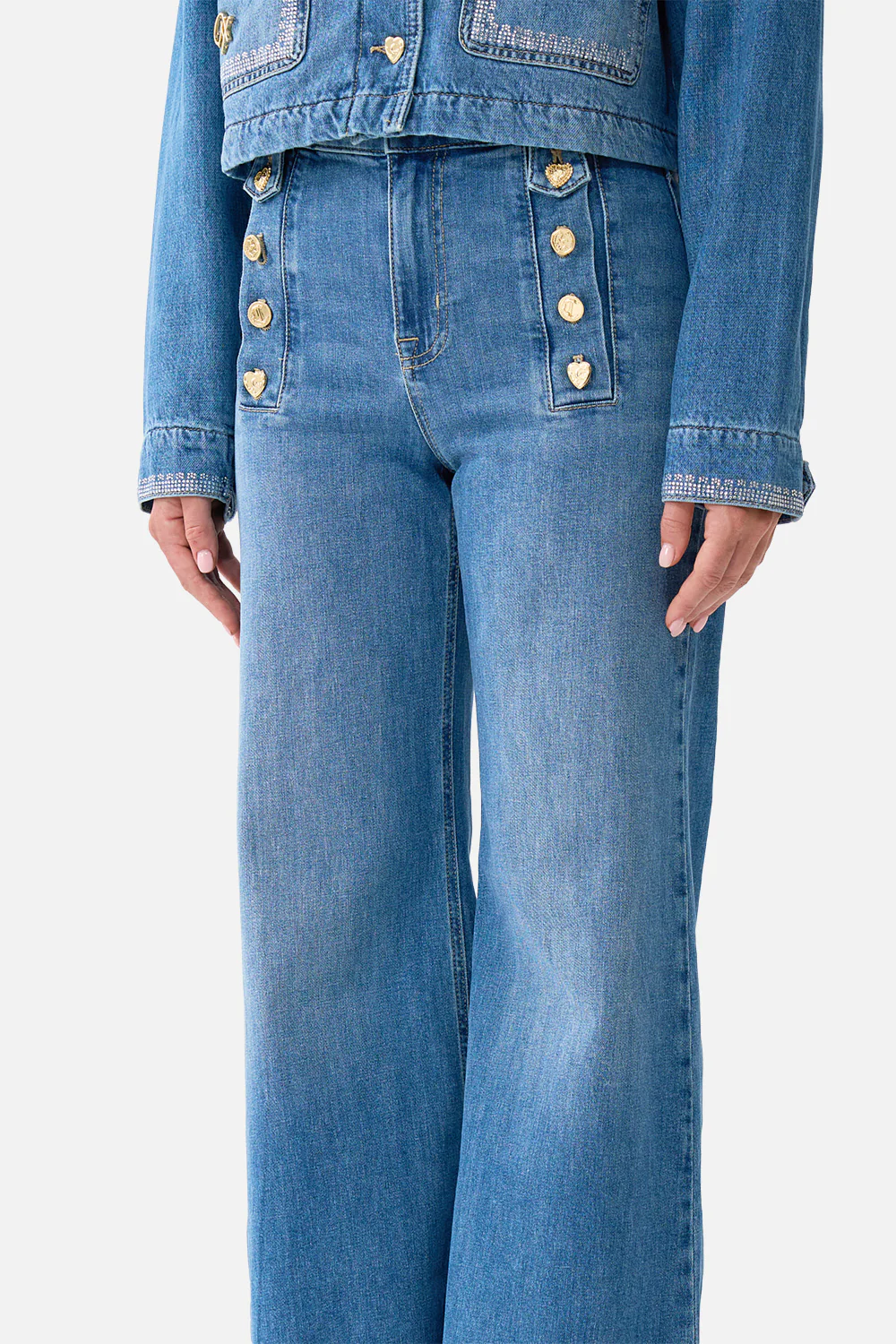 AMANDA TAURUS RISING HARDWARE FLARE JEAN DENIM - Image 5