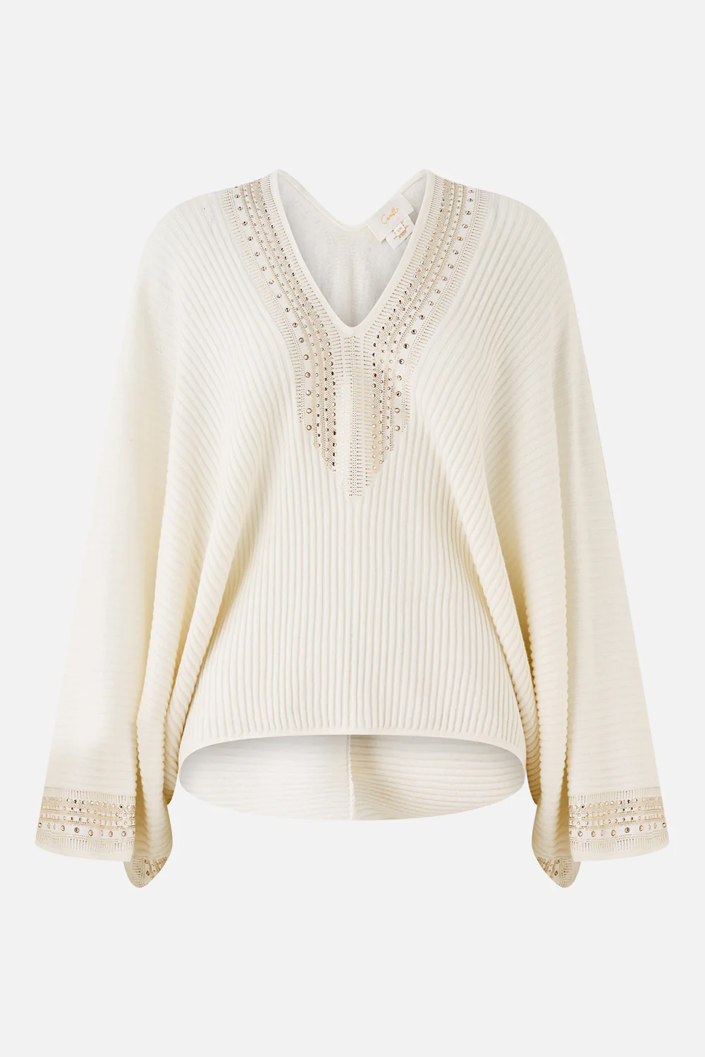 RELAXED V NECK KNIT TOP THE HUM OF THE ALHAMBRA - Image 3