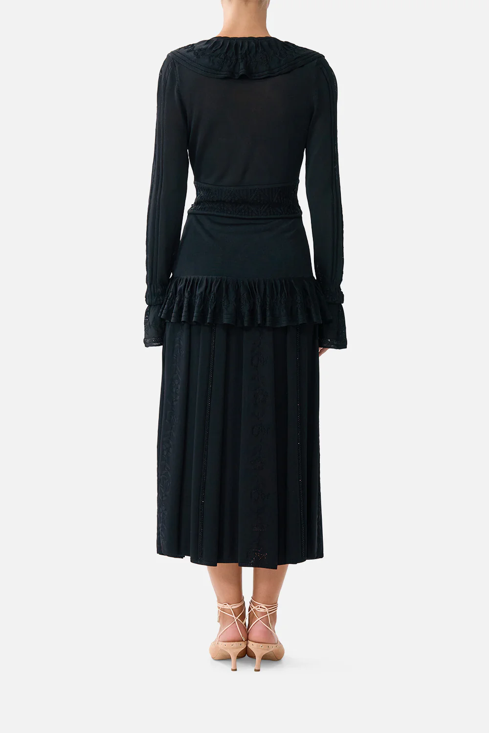 FRILL V NECK KNIT TOP FLAMENCO FOLKLORE - Image 2