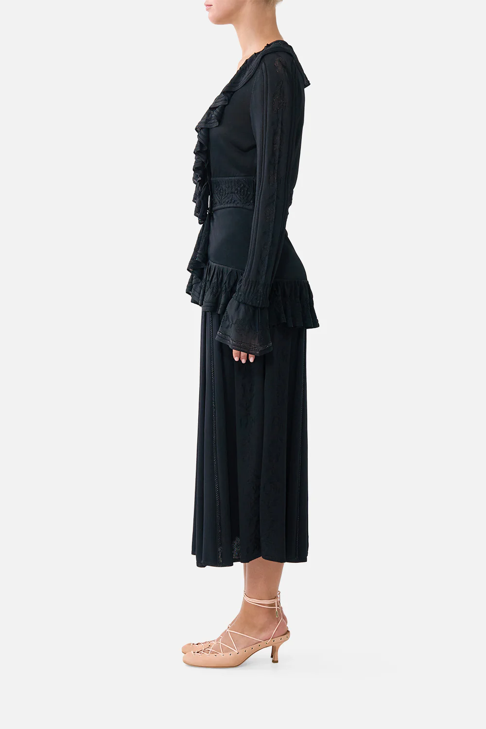 FRILL V NECK KNIT TOP FLAMENCO FOLKLORE - Image 4