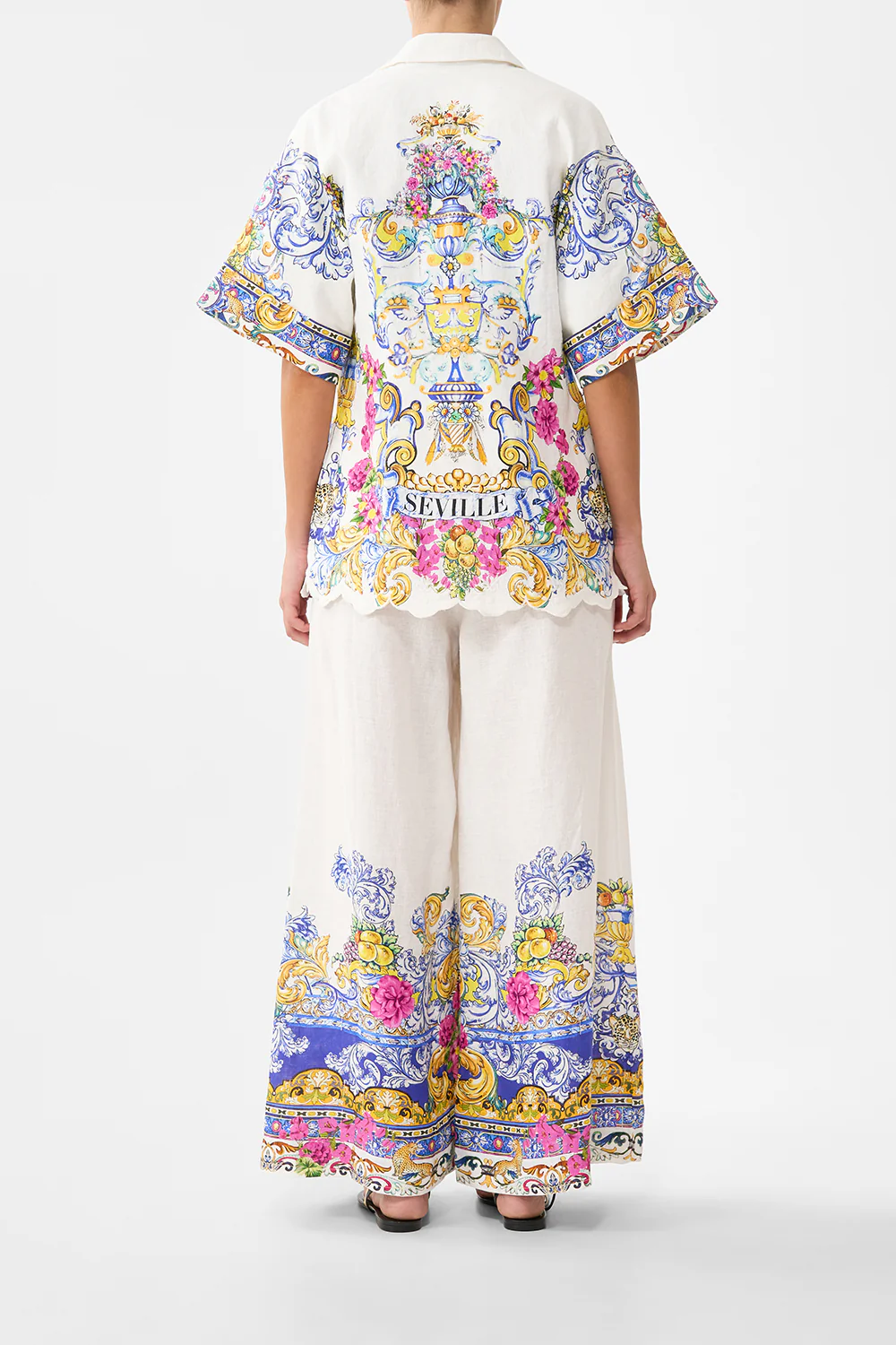 CORSET WAIST WIDE LEG PANT MILLA IN SEVILLA - Image 2