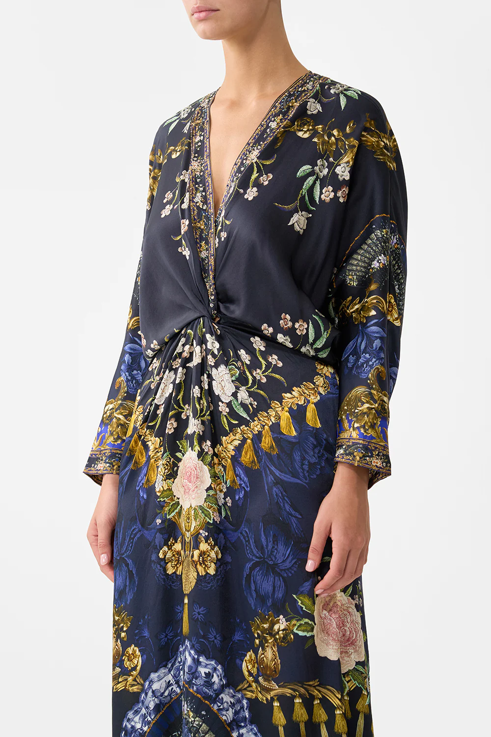 TWIST FRONT BATWING DRESS NOTES FROM THE BLUE ROOM - Image 5