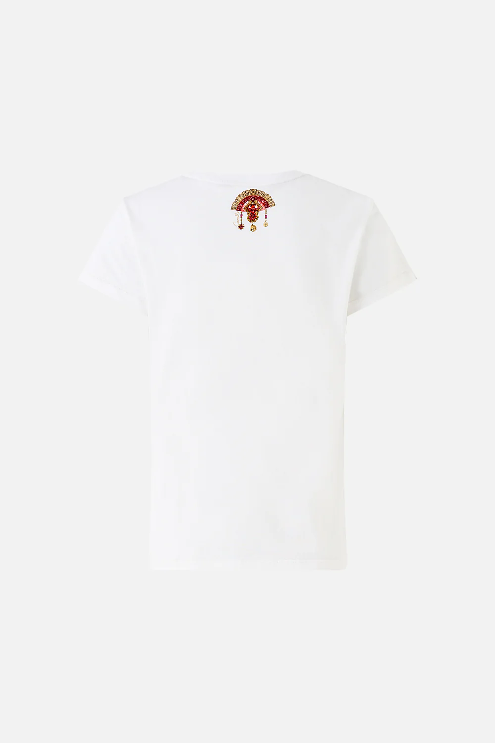 SLIM FIT ROUND NECK T-SHIRT - WHITE OLÉ OLÉ - Image 7